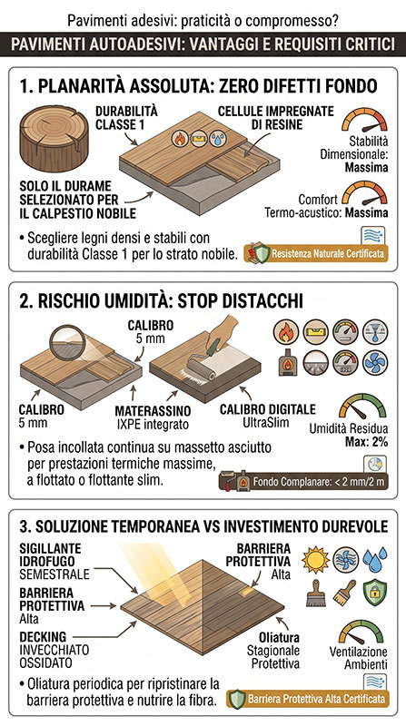 Infografica sul parquet adesivo