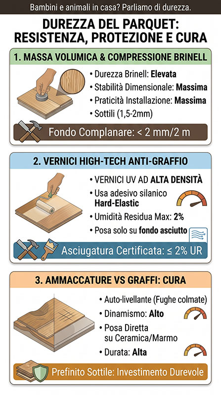 Durezza legno e resistenza parquet, metodi di misurazione