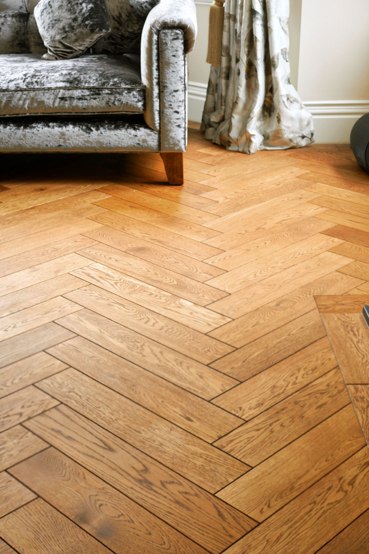 Parquet Rovere Ámbar: Espina, Espina italiana 90°.