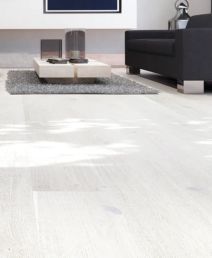 Parquet bianco sbiancato
