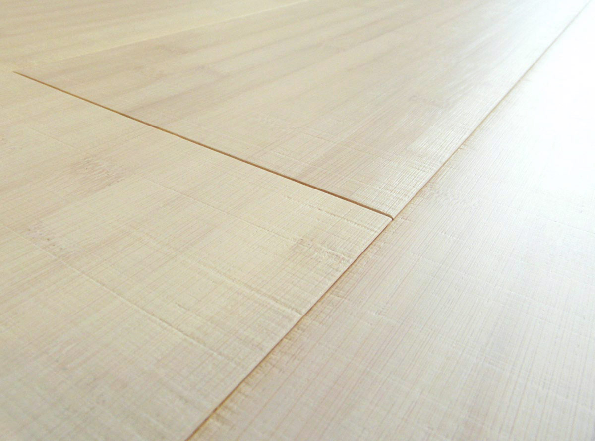 2 Ply Bamboo Flooring Horizontal White Bleached Italian