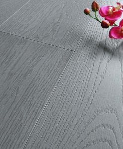 Parquet grigio: prefinito e flottante, colore pavimento Parquet grigio scuro