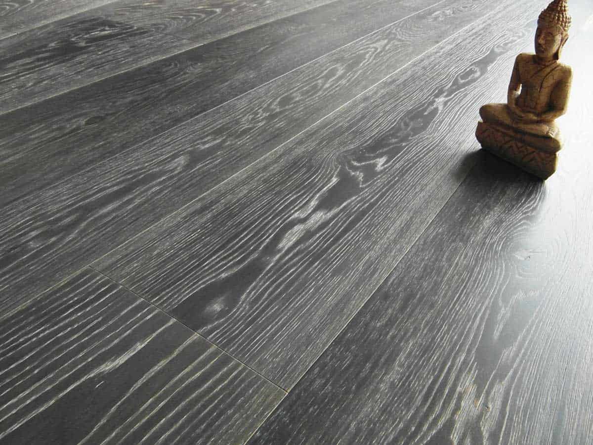 Parquet rovere decapato grigio: maxiplancia bisellato fsc® Parquet grigio scuro