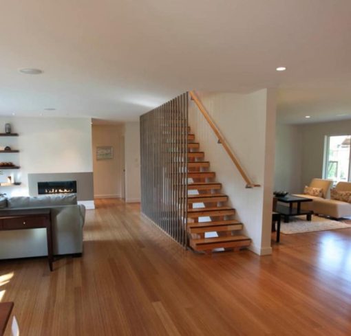 Vertical carbonized bamboo flooring 1