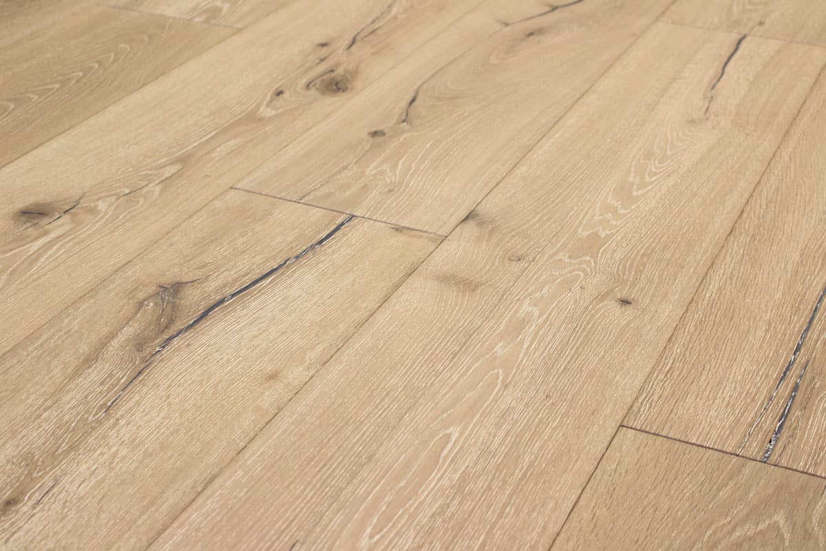Sand Pickled Oak Parquet Rustic Style
