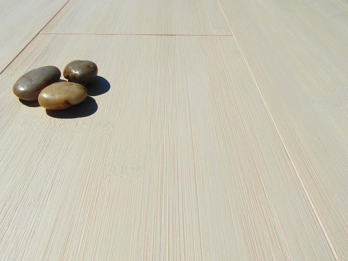2 Ply Bamboo Flooring Horizontal White Bleached Italian