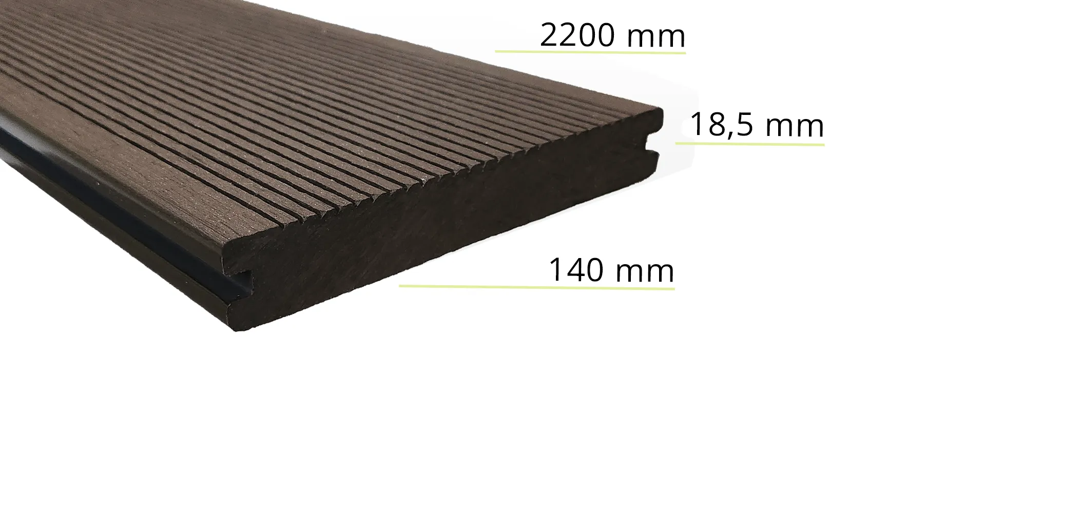 legno wpc brown per esterno doghe decking wpc pieno 11