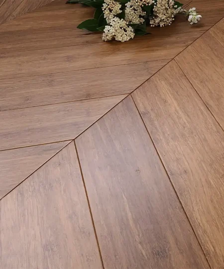 parquet bamboo spina francese strand woven carbonizzato liscio listone prefinito con supporto 03