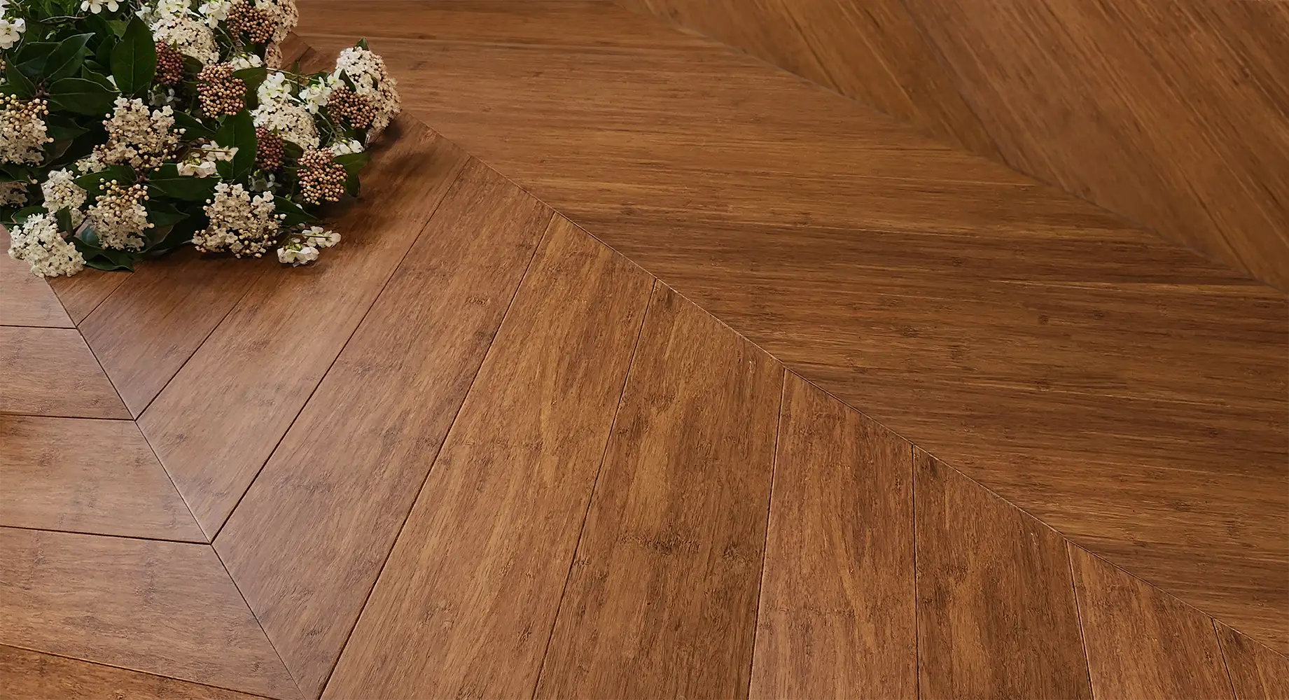 parquet bamboo spina francese strand woven carbonizzato liscio listone prefinito con supporto 04