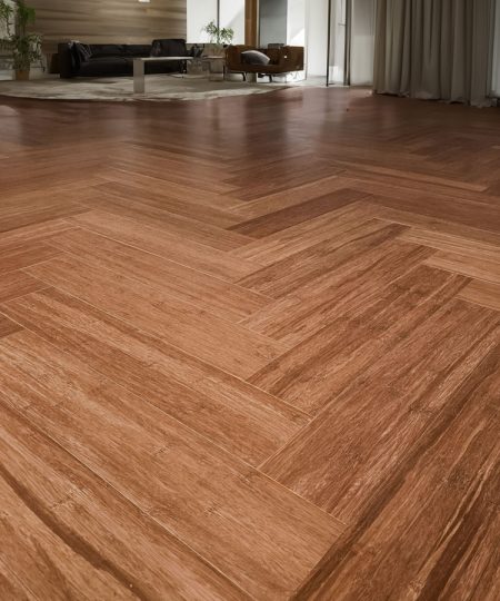 parquet bamboo spina italiana 90 strand woven carbonizzato listone prefinito 01