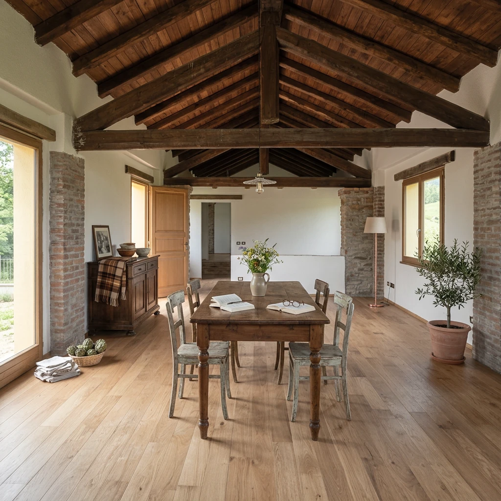 parquet rovere naturale con nodi plancia 29