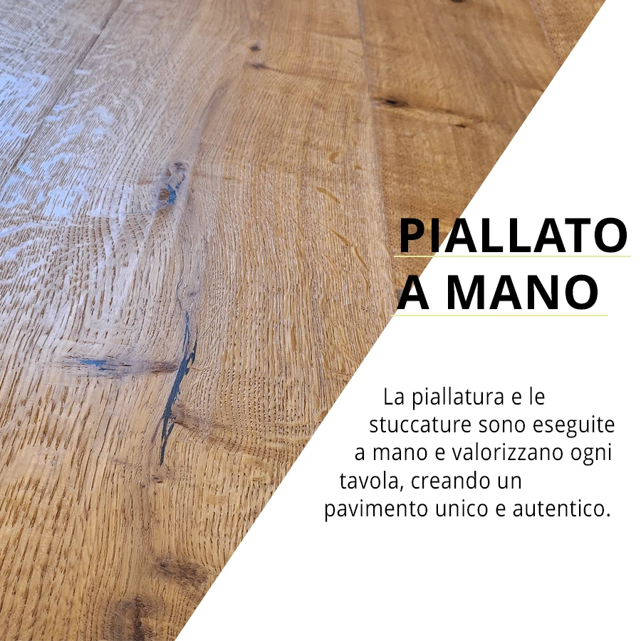 parquet rovere piallato a mano con spaccature a contrasto maxiplancia anticato smoked verniciato per riscaldamento a pavimento 04