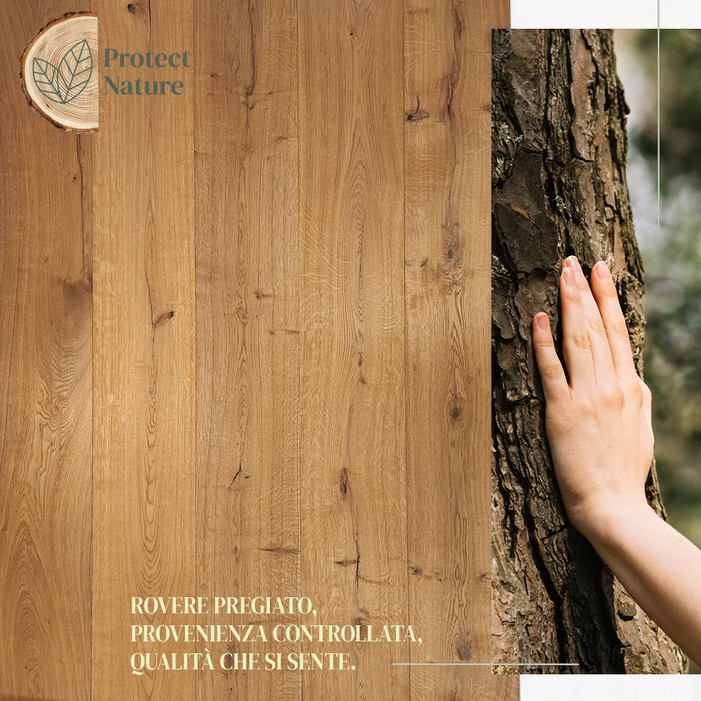 parquet rovere piallato a mano con spaccature a contrasto maxiplancia anticato smoked verniciato per riscaldamento a pavimento 07