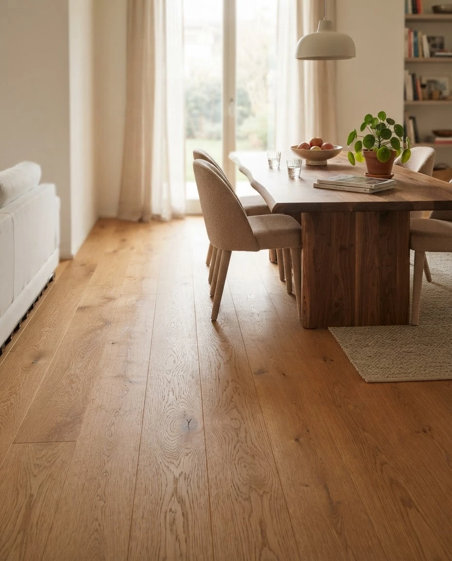 pavimento parquet rovere anticato ambra con nodi maxiplancia spazzolato sottile per riscaldamento a pavimento 00