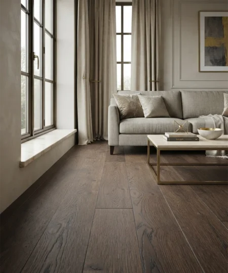 rovere nobile parquet rovere massello colore castagno anticato con nodi maxiplancia di spessore 12 00