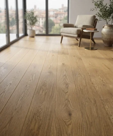rovere nobile parquet rovere massello colore nocciola con nodi maxiplancia di spessore 12 00